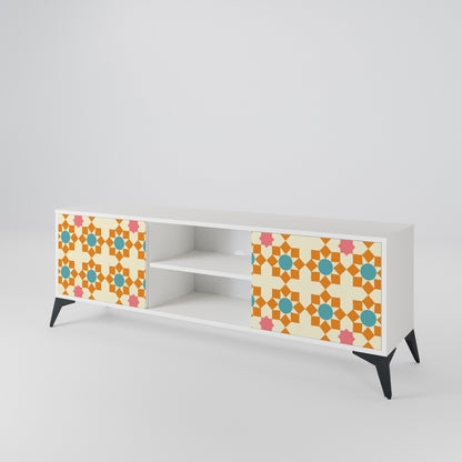 FLORAL DECOR 2-Door TV Cabinet