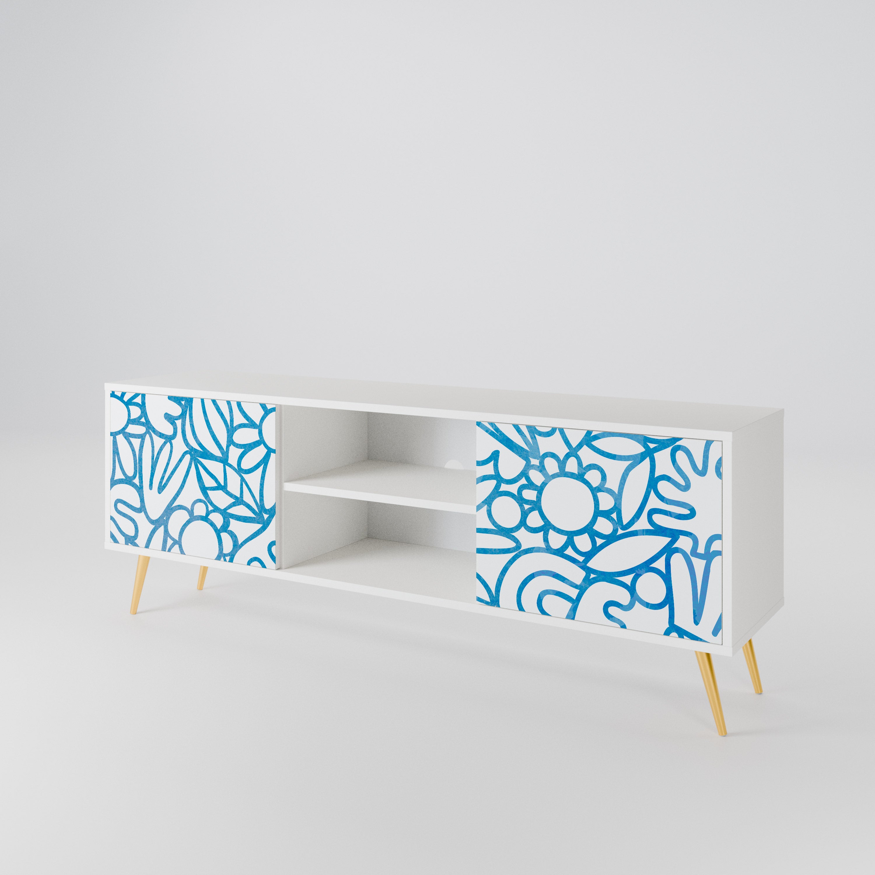 BLOOMY MORNING 2-Door TV Cabinet