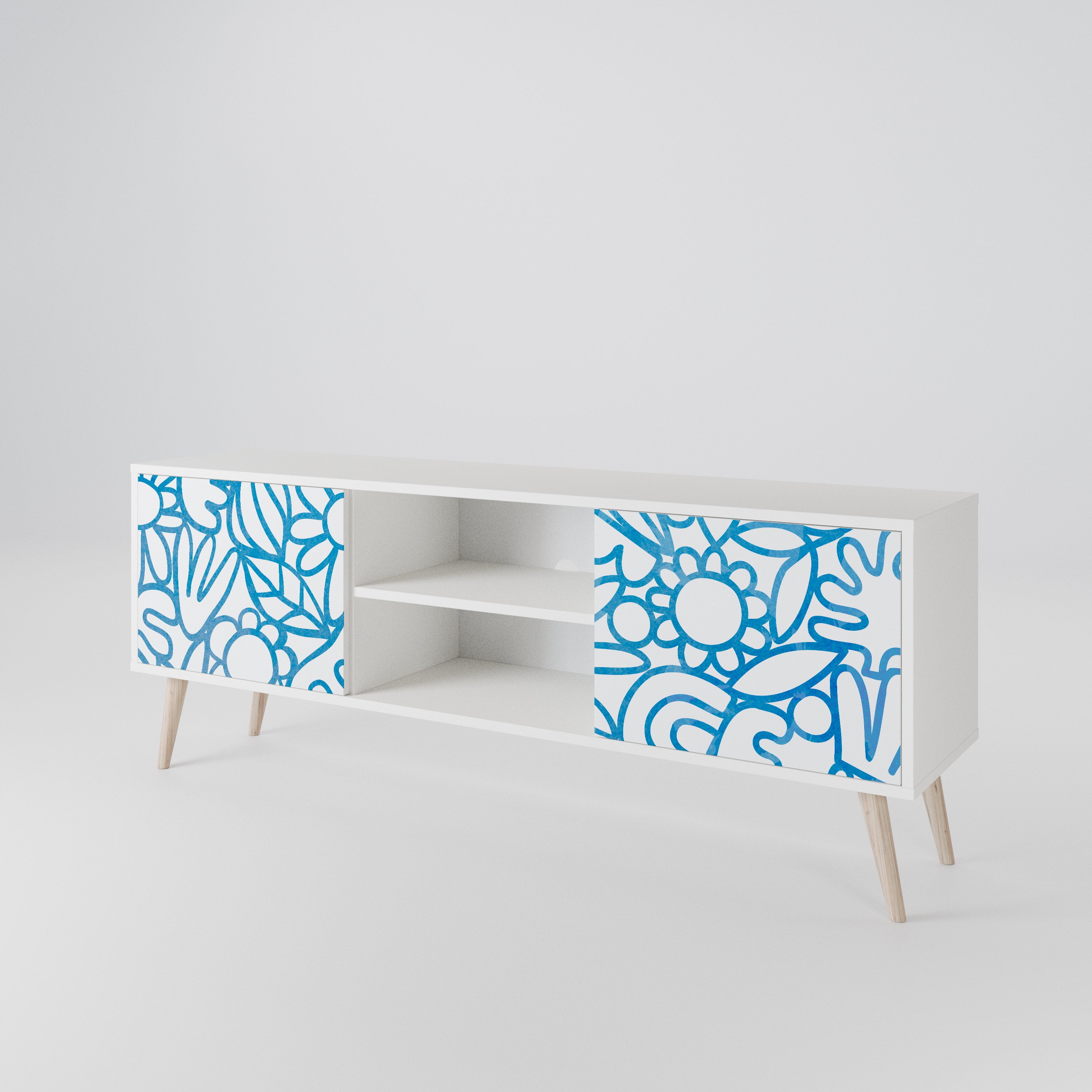 BLOOMY MORNING 2-Door TV Cabinet