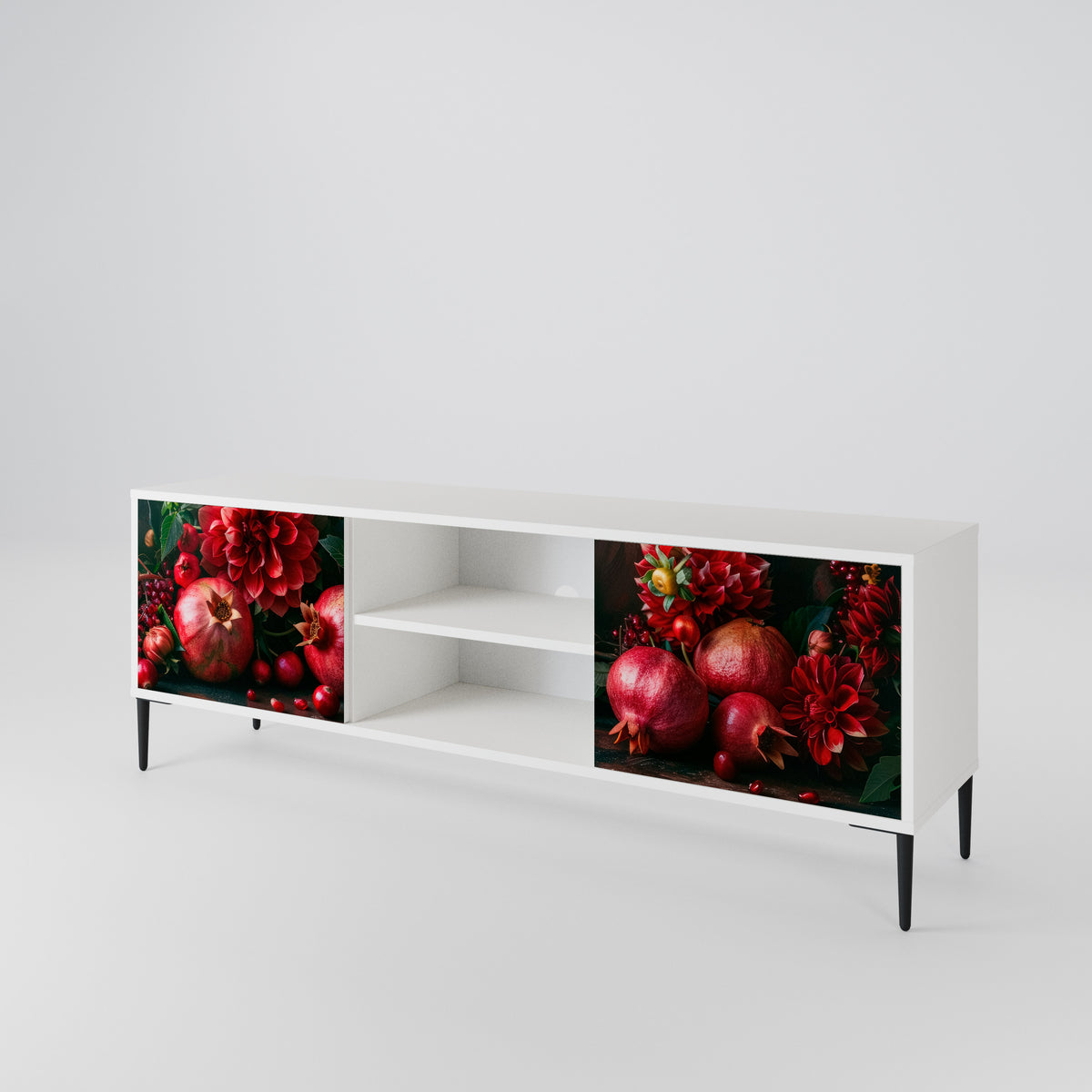 DAHLIAS AND POMEGRANATES Mueble de TV de 2 Puertas