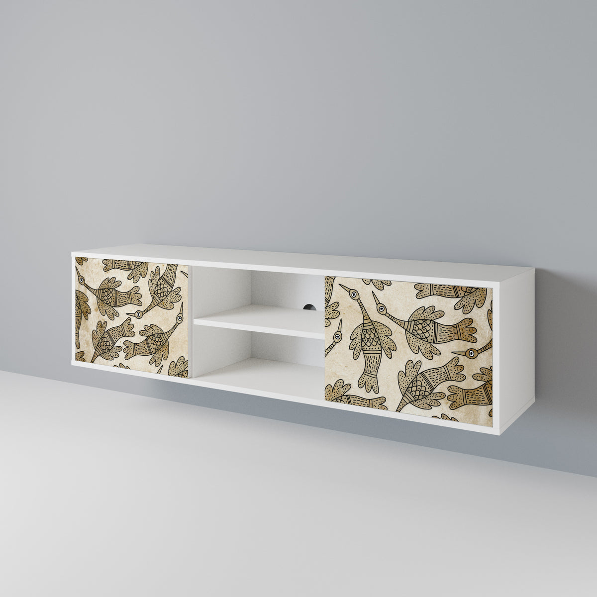 ALMONDINE SONGBIRD Mueble de TV de 2 Puertas