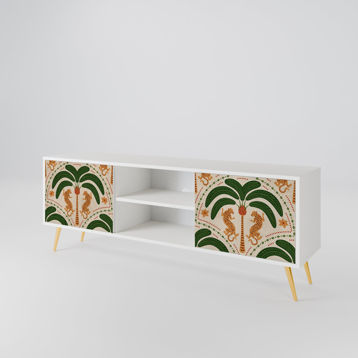 DANCING PREDATORS Mueble de TV de 2 Puertas