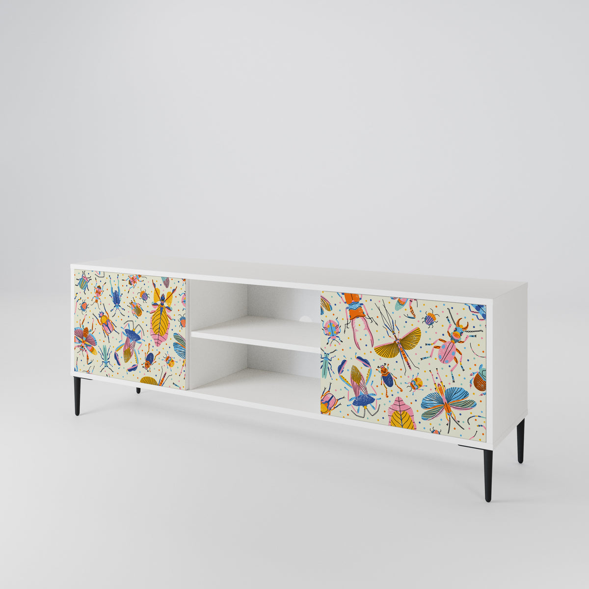 COLORFUL INSECTS Mueble de TV de 2 Puertas