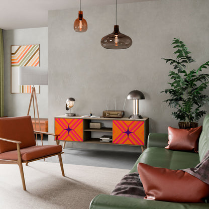 Mobile TV a 2 ante GEOMETRIC BRILLIANCE in effetto rovere