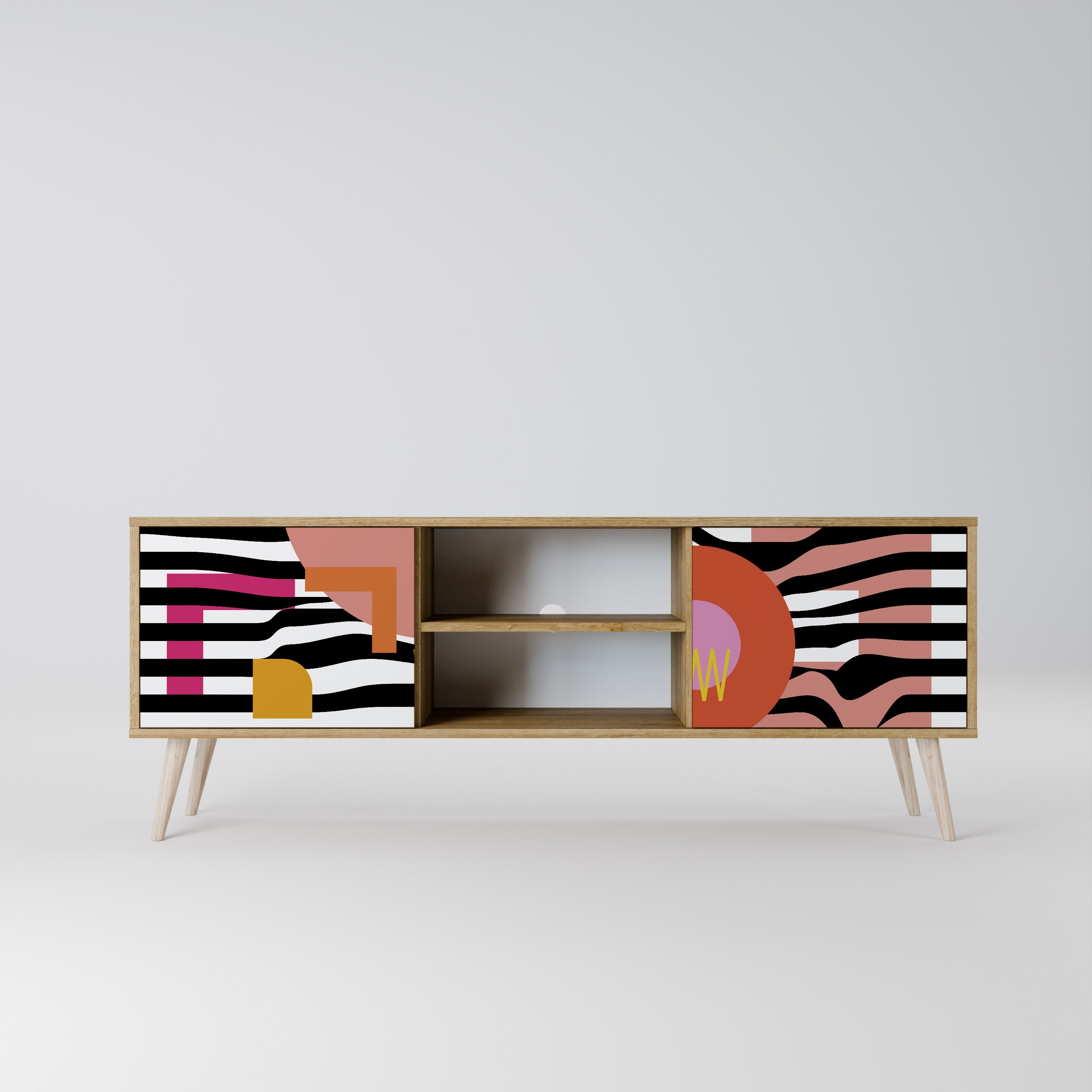 CHROMATIC ABSTRACT 2-Door TV Cabinet