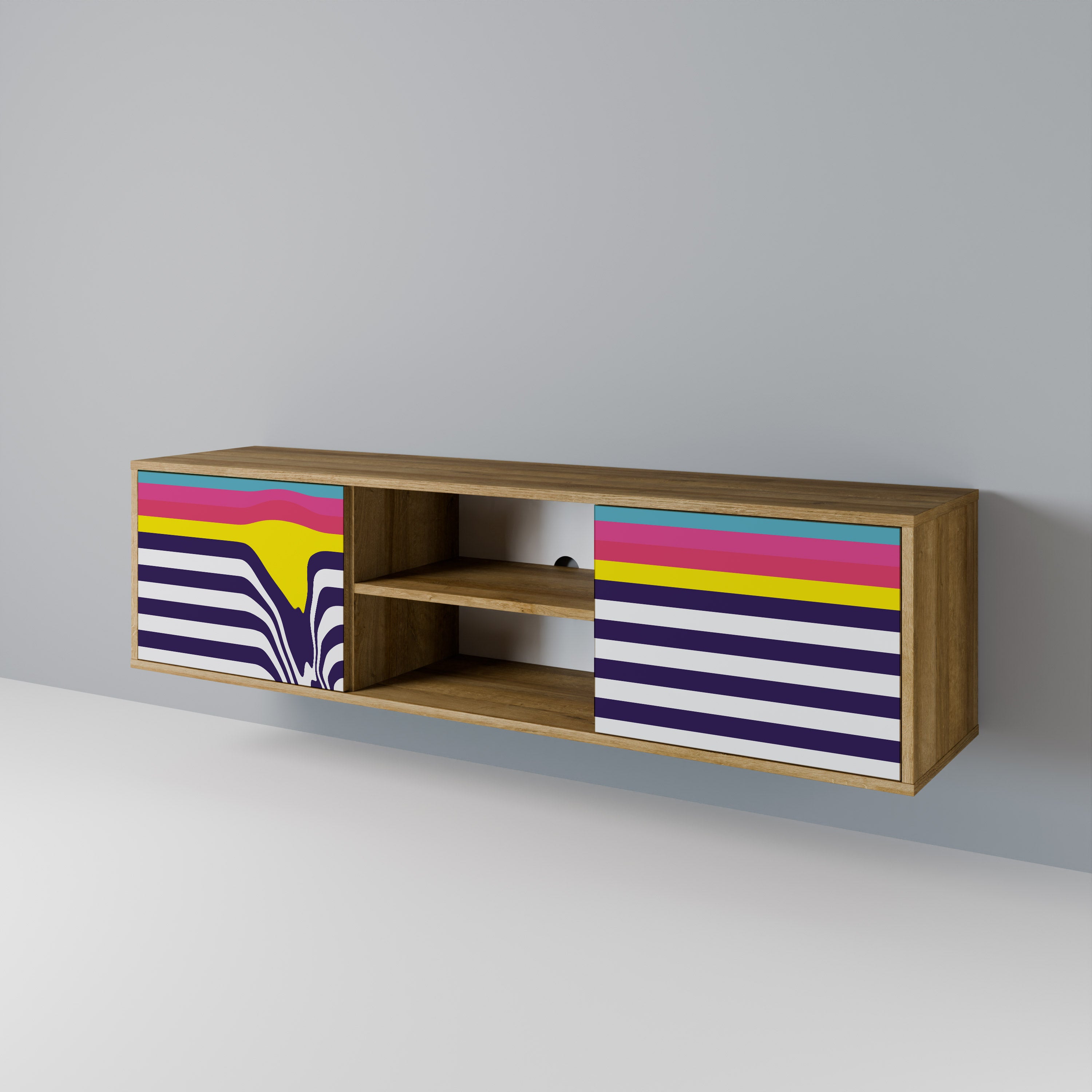 COLORFUL DIVERSION 2-Door TV Cabinet