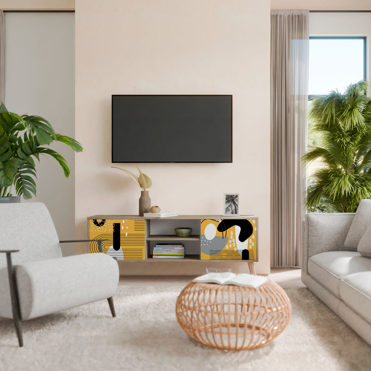 SHAPESHIFT SYMPHONY Mueble de TV de 2 Puertas