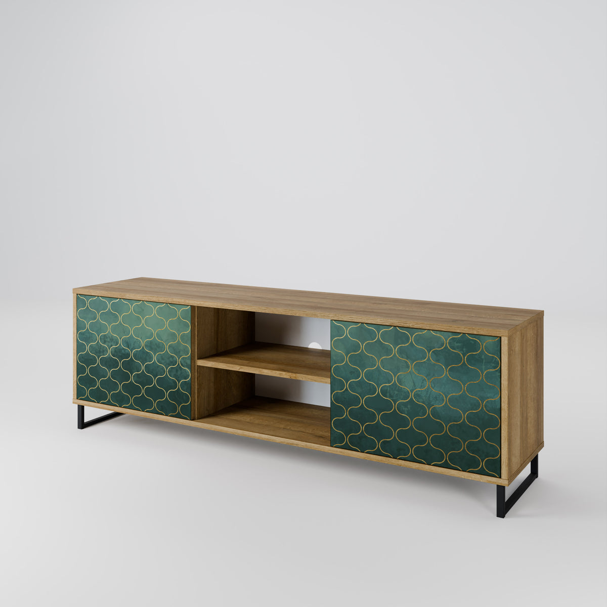 TESSELATED GREENERY Mueble de TV de 2 Puertas