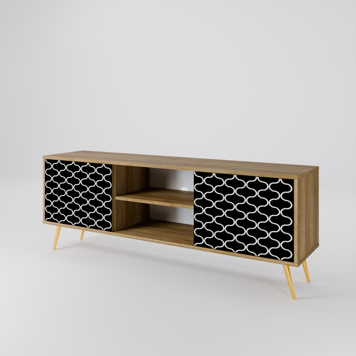 TESSELATED BLACKNESS Mueble de TV de 2 Puertas