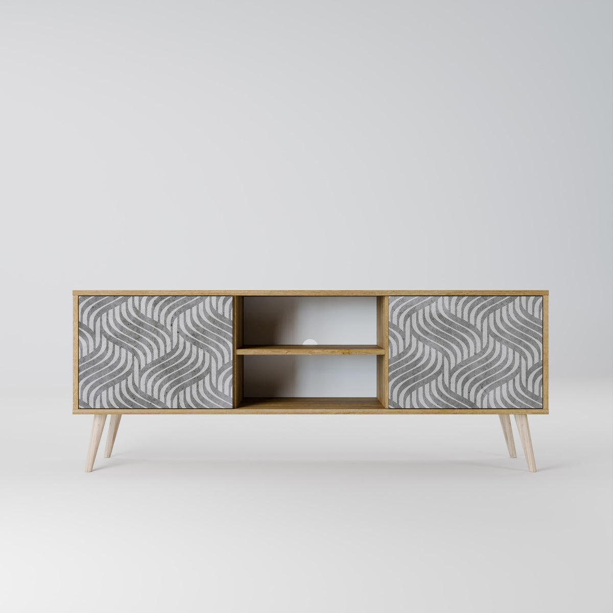 CONCRETE MOVEMENT Mueble de TV de 2 Puertas