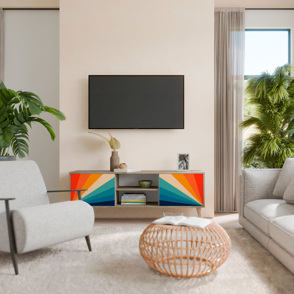 PRISM CONCUSSION Mueble de TV de 2 Puertas