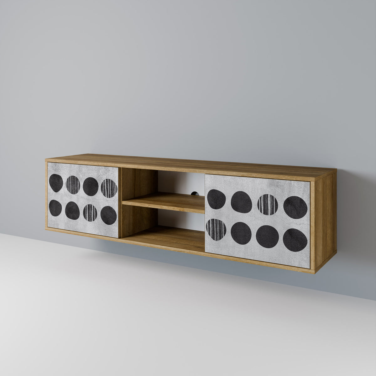 GHOSTLY GRADIENTS Mueble de TV de 2 Puertas
