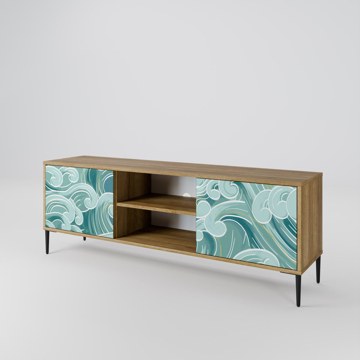 ASIAN SWAY Mueble de TV de 2 Puertas