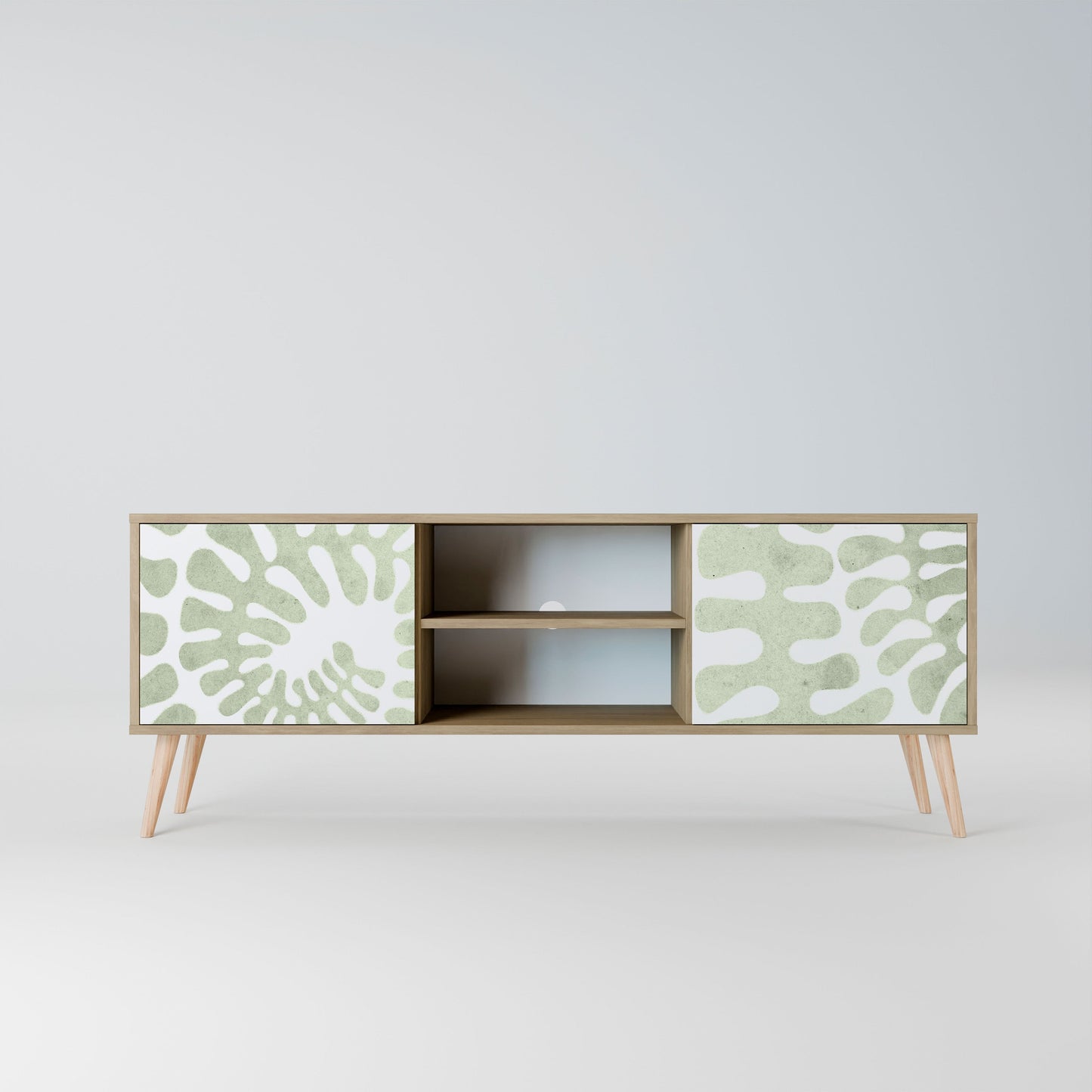 HELIX DANCE 2-Door TV Stand in Oak Effect