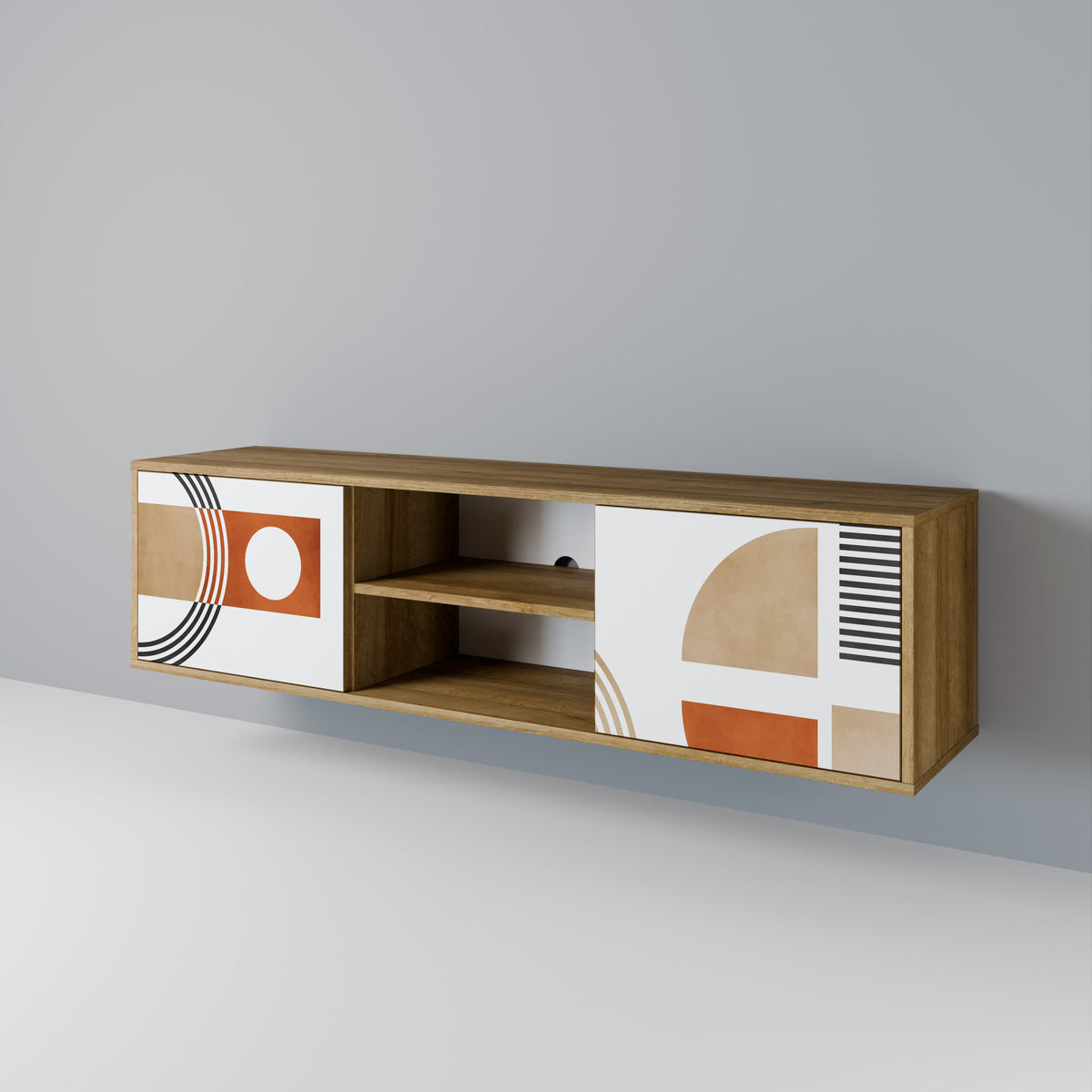 CIRCLE RHYTM Mueble de TV de 2 Puertas