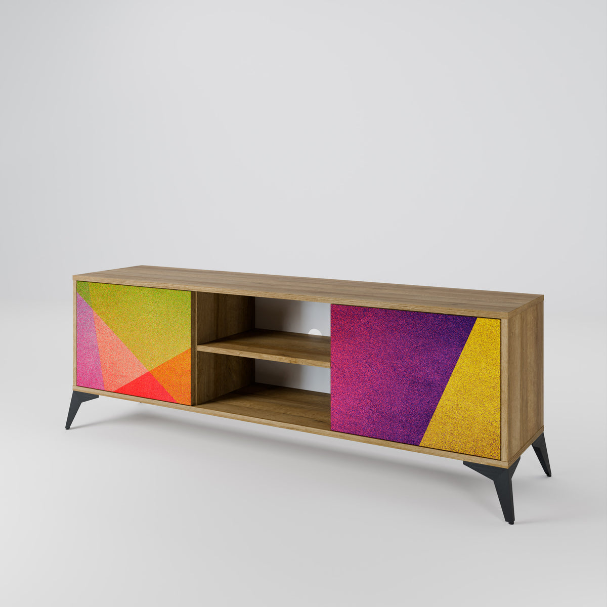 VIVID GEOMETRY Mueble de TV de 2 Puertas
