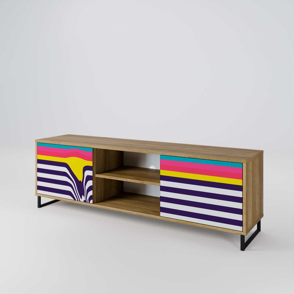 TONE COLLAPSE Mueble de TV de 2 Puertas