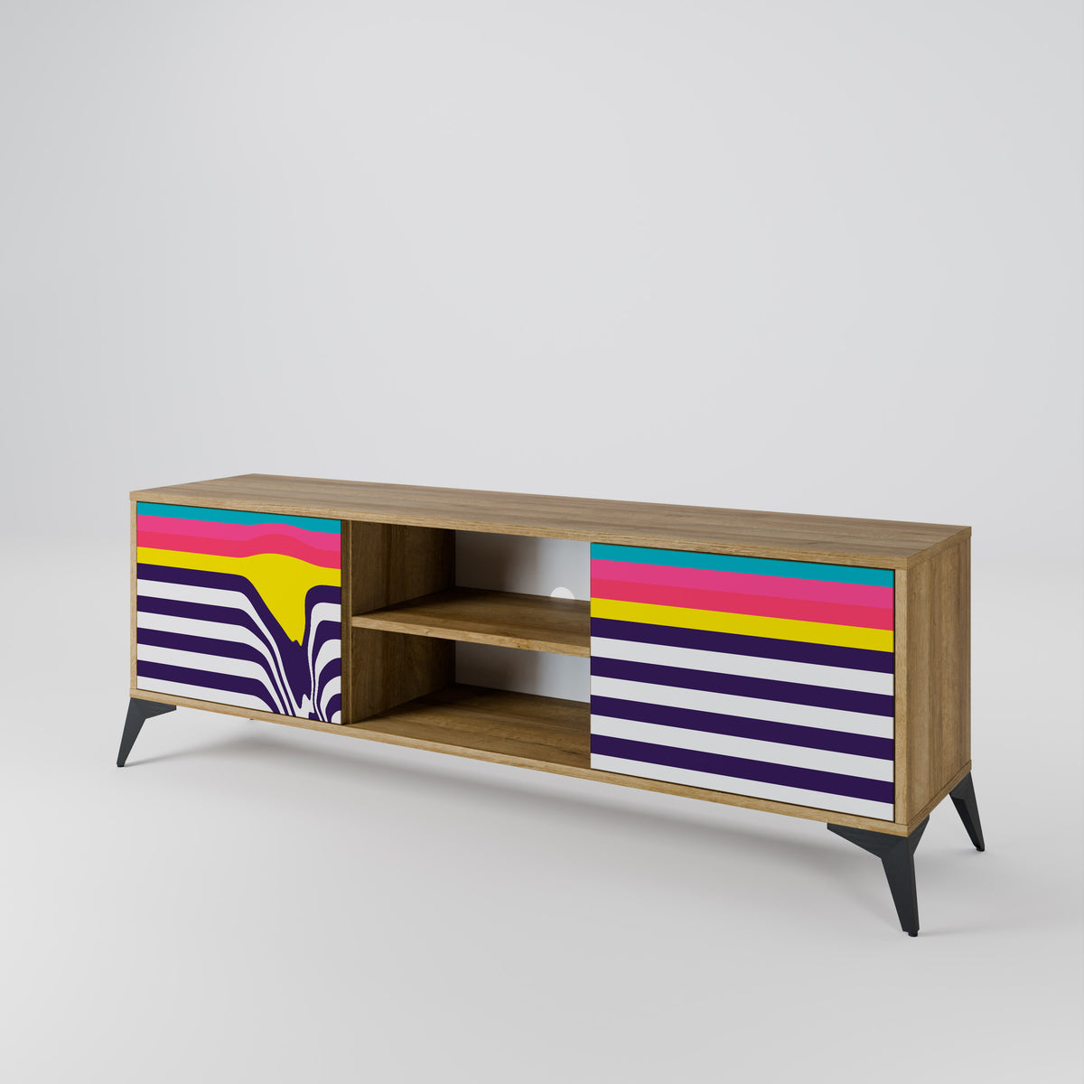 TONE COLLAPSE Mueble de TV de 2 Puertas