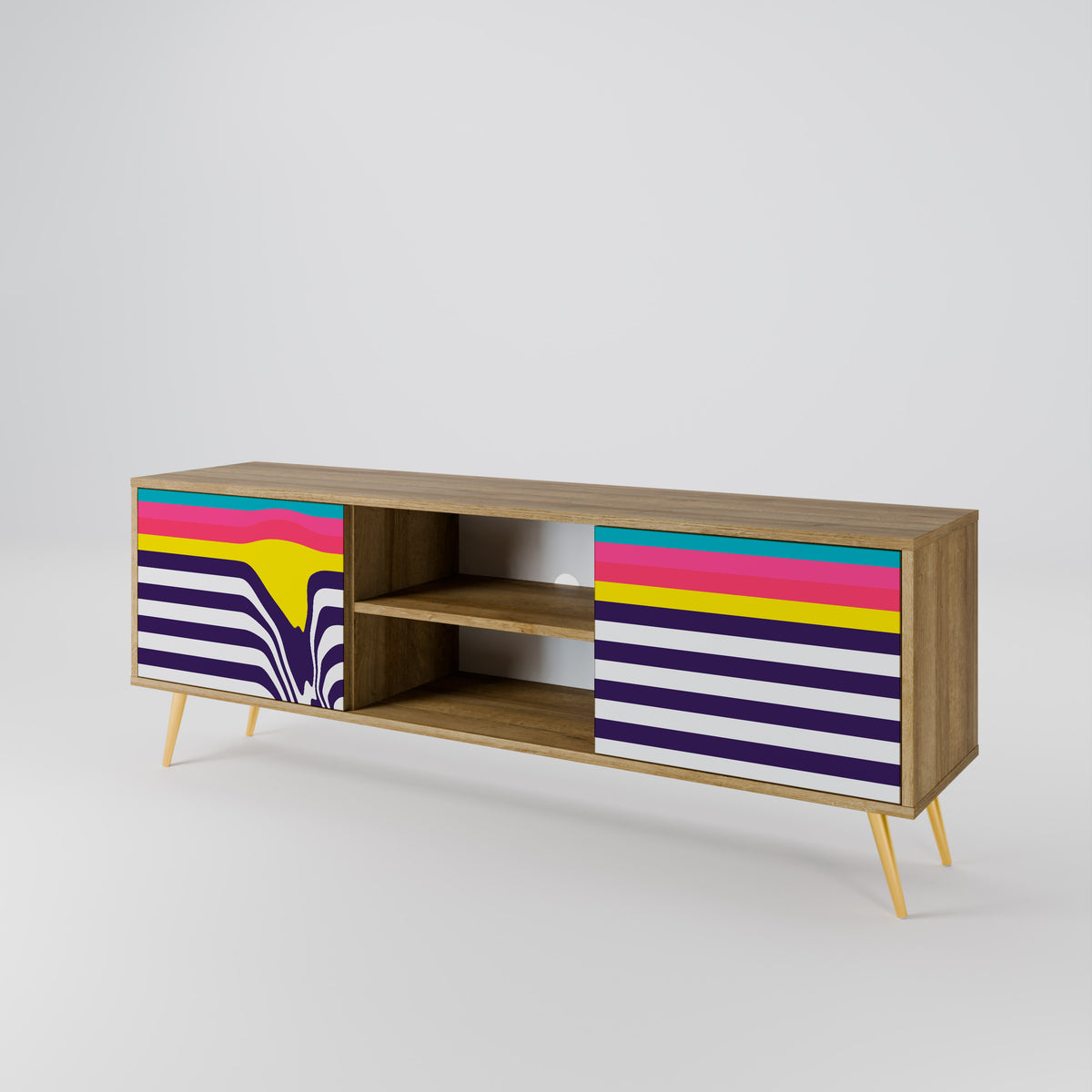 TONE COLLAPSE Mueble de TV de 2 Puertas