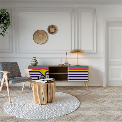 TONE COLLAPSE Mueble de TV de 2 Puertas