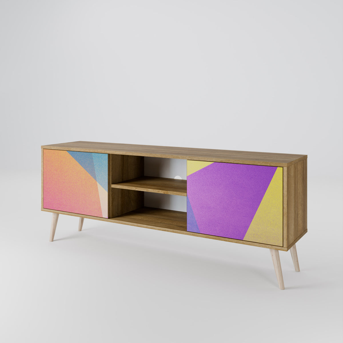 BRIGHT GEOMETRY 2-Door TV Cabinet