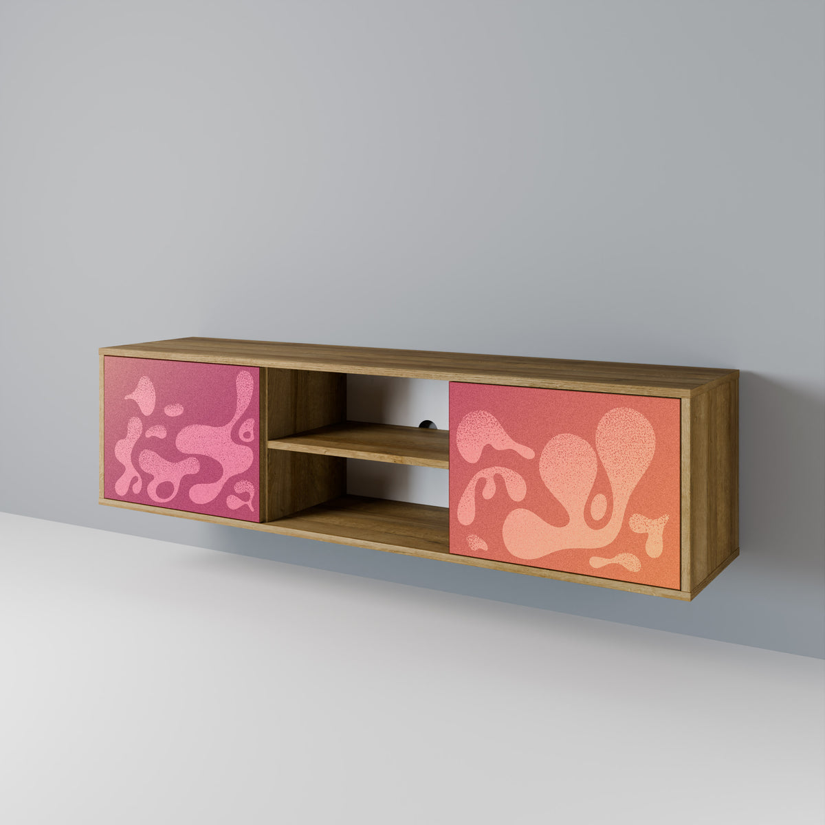 IRREGULAR PINK Mueble de TV de 2 Puertas