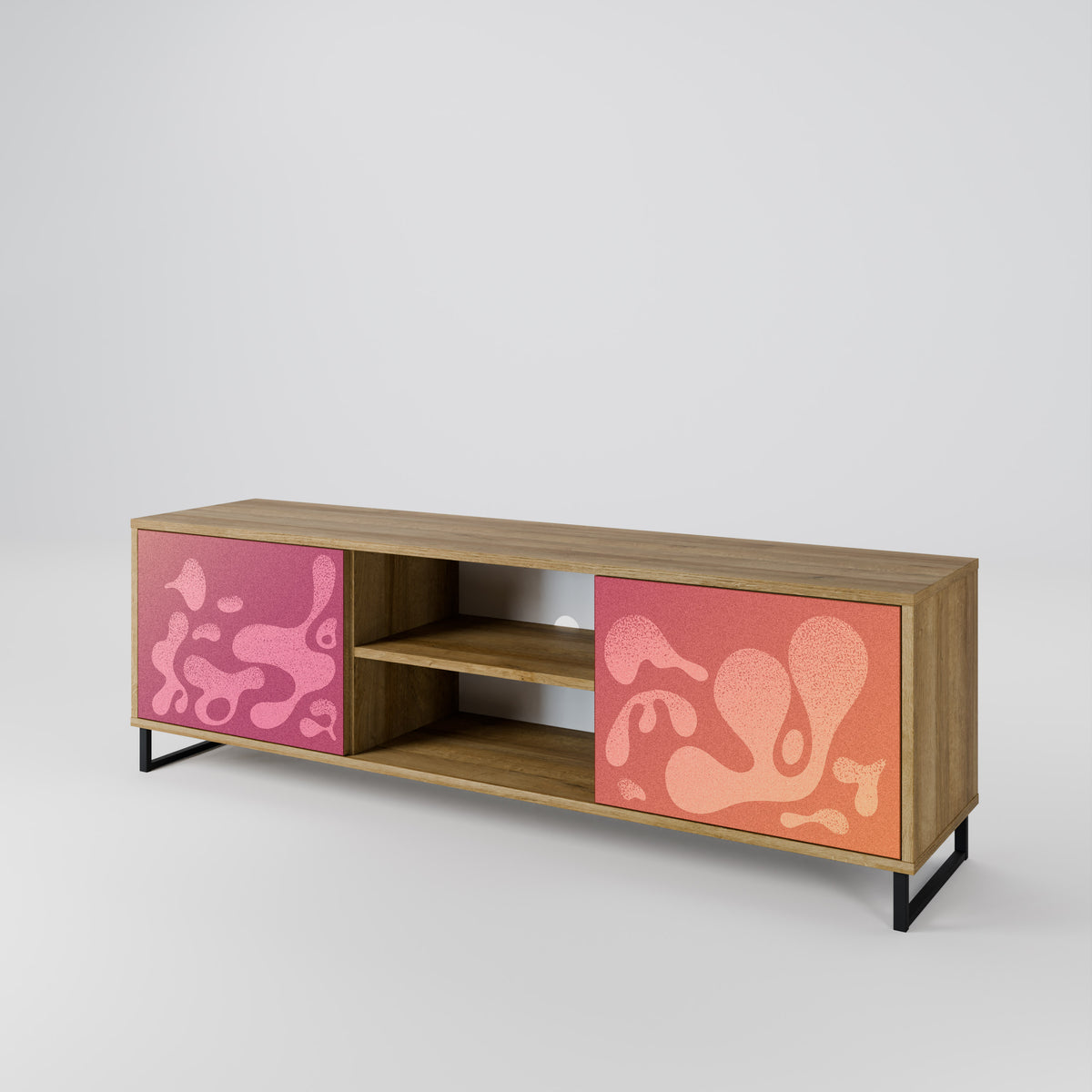 IRREGULAR PINK Mueble de TV de 2 Puertas