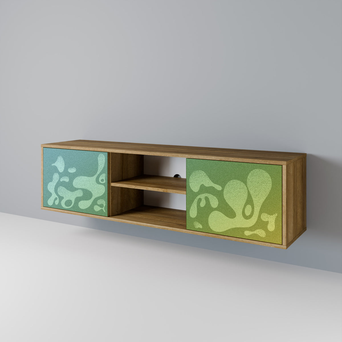 IRREGULAR BLUE Mueble de TV de 2 Puertas