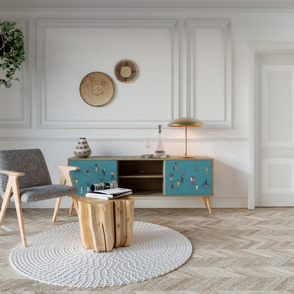 COLLECTIVE STREAM Mueble de TV de 2 Puertas