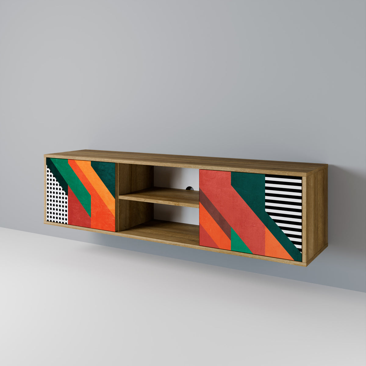 MAKESHIFT ARTISTRY Mueble de TV de 2 Puertas