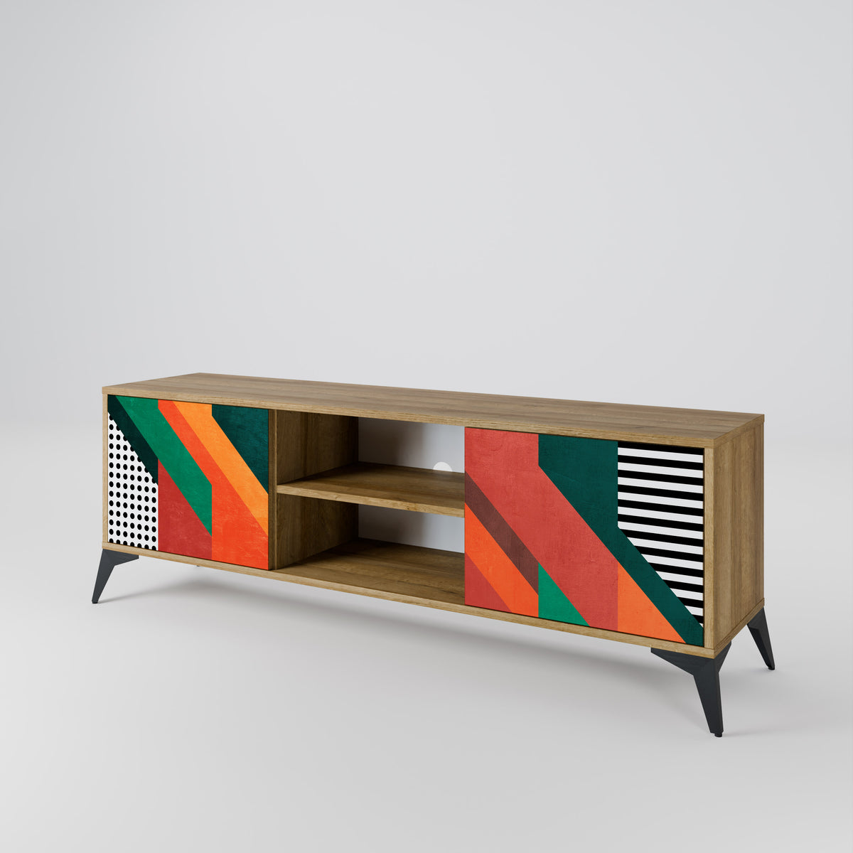 MAKESHIFT ARTISTRY Mueble de TV de 2 Puertas