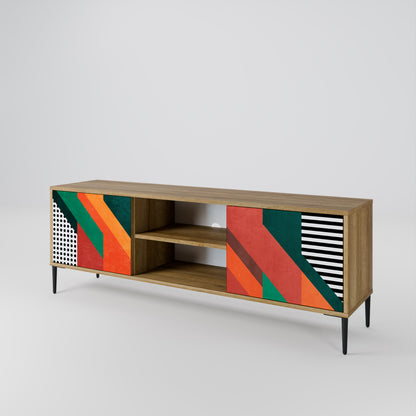 MAKESHIFT ARTISTRY Mueble de TV de 2 Puertas