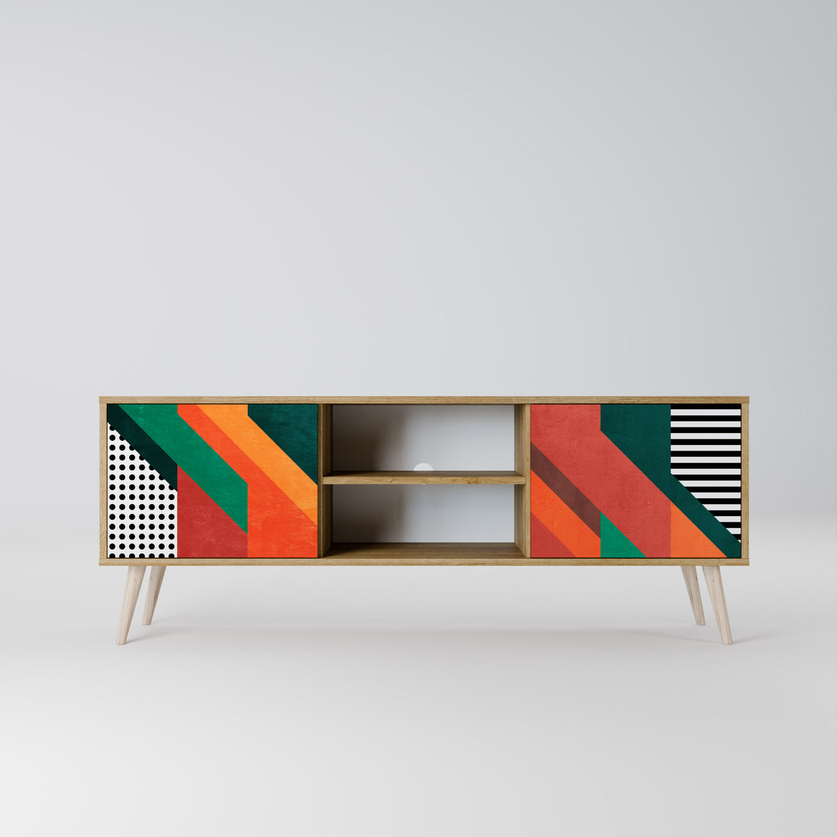 MAKESHIFT ARTISTRY Mueble de TV de 2 Puertas