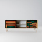 EARTHY FIGURES Mueble de TV de 2 Puertas