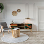 EARTHY FIGURES Mueble de TV de 2 Puertas