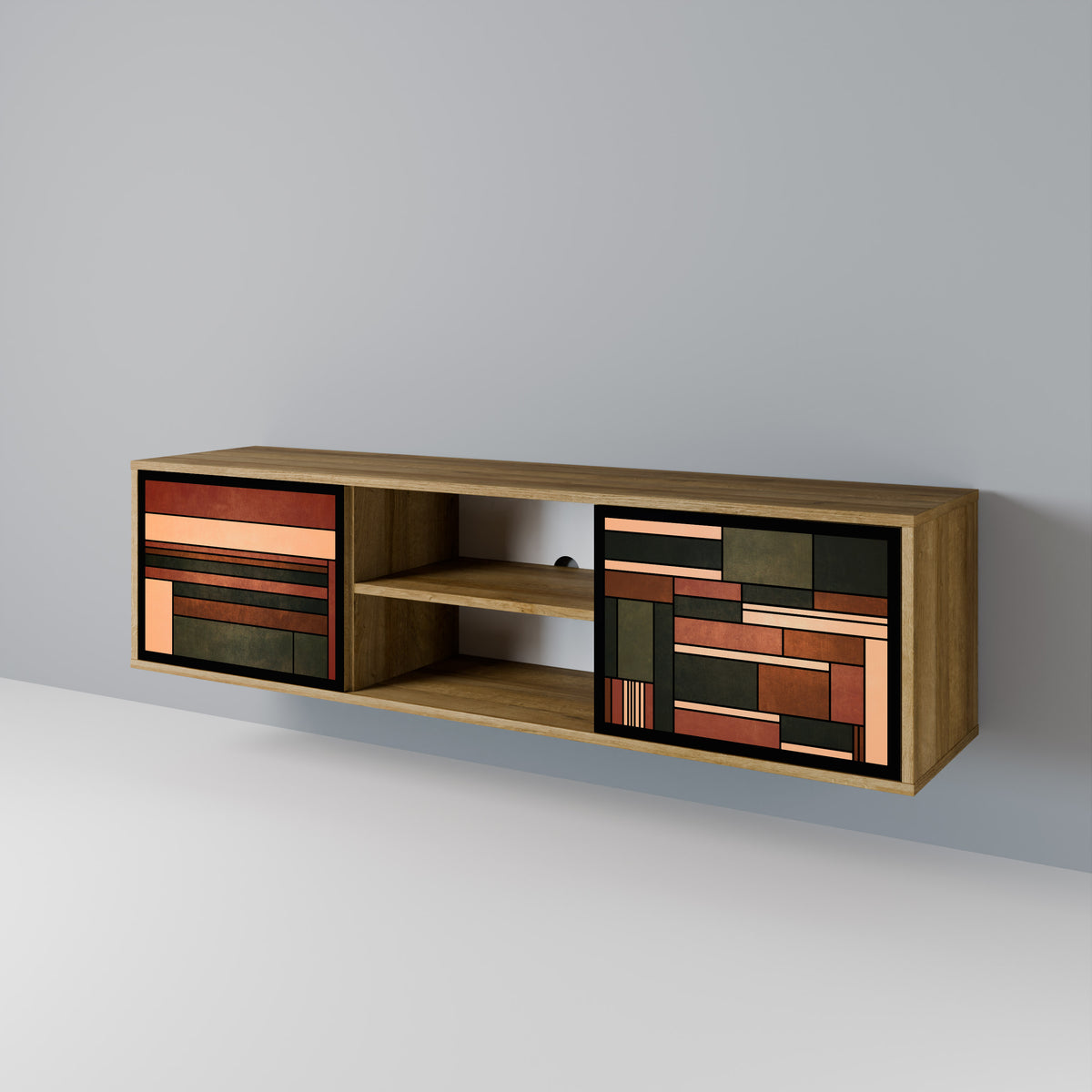 FIGURES OF NATURE Mueble de TV de 2 Puertas