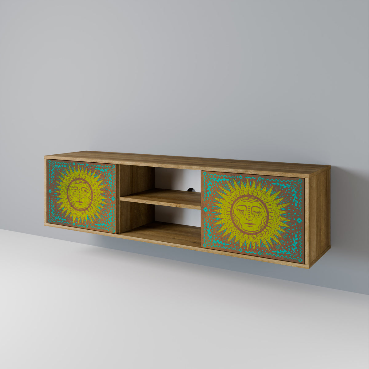 SUNSHINE EULOGY Mueble de TV de 2 Puertas