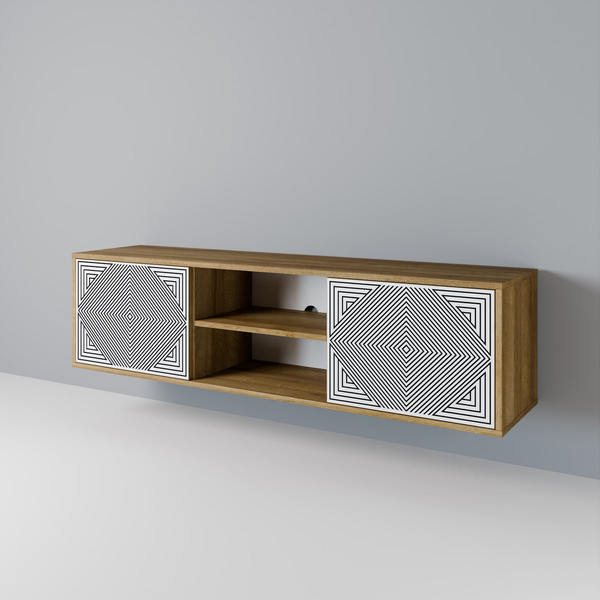 POLYGON ILLUSION Mueble de TV de 2 Puertas