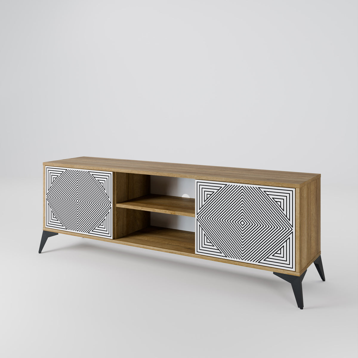 POLYGON ILLUSION Mueble de TV de 2 Puertas