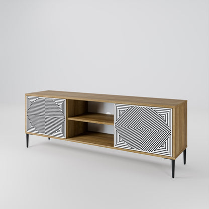 POLYGON ILLUSION TV-bänk med två dörrar