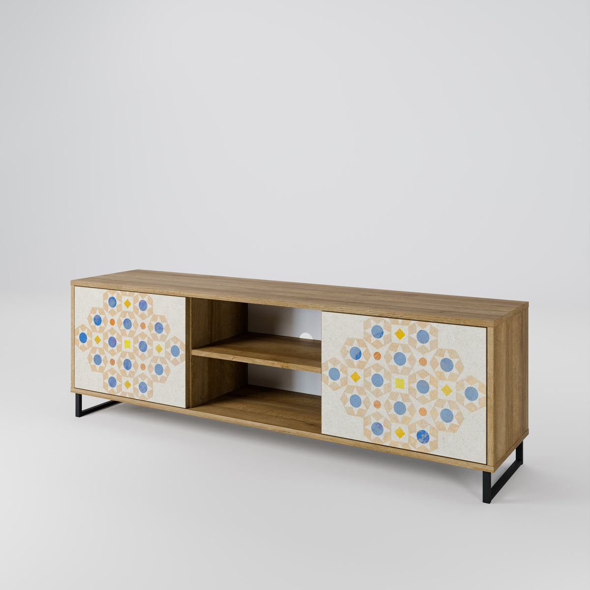 PATTERNED PRISM Mueble de TV de 2 Puertas