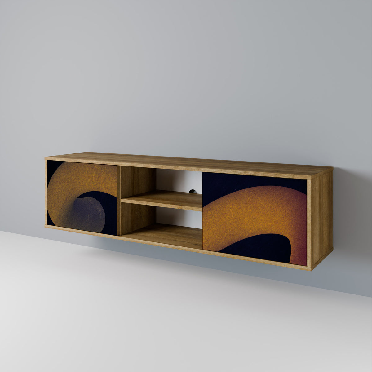 HOLLOW TIME Mueble de TV de 2 Puertas