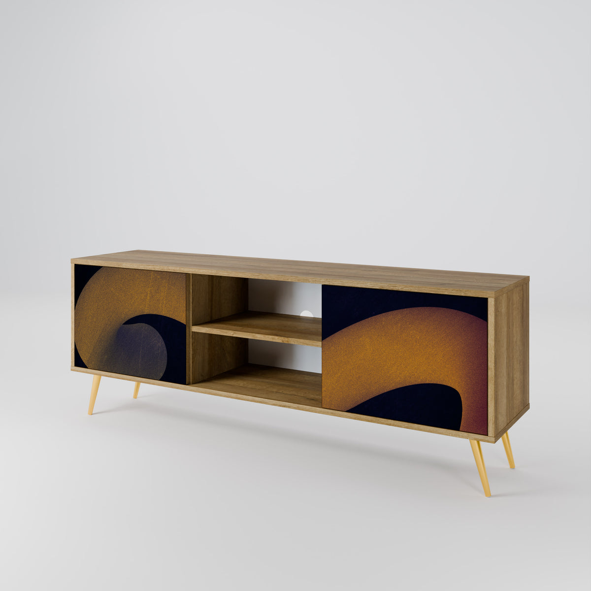 HOLLOW TIME Mueble de TV de 2 Puertas