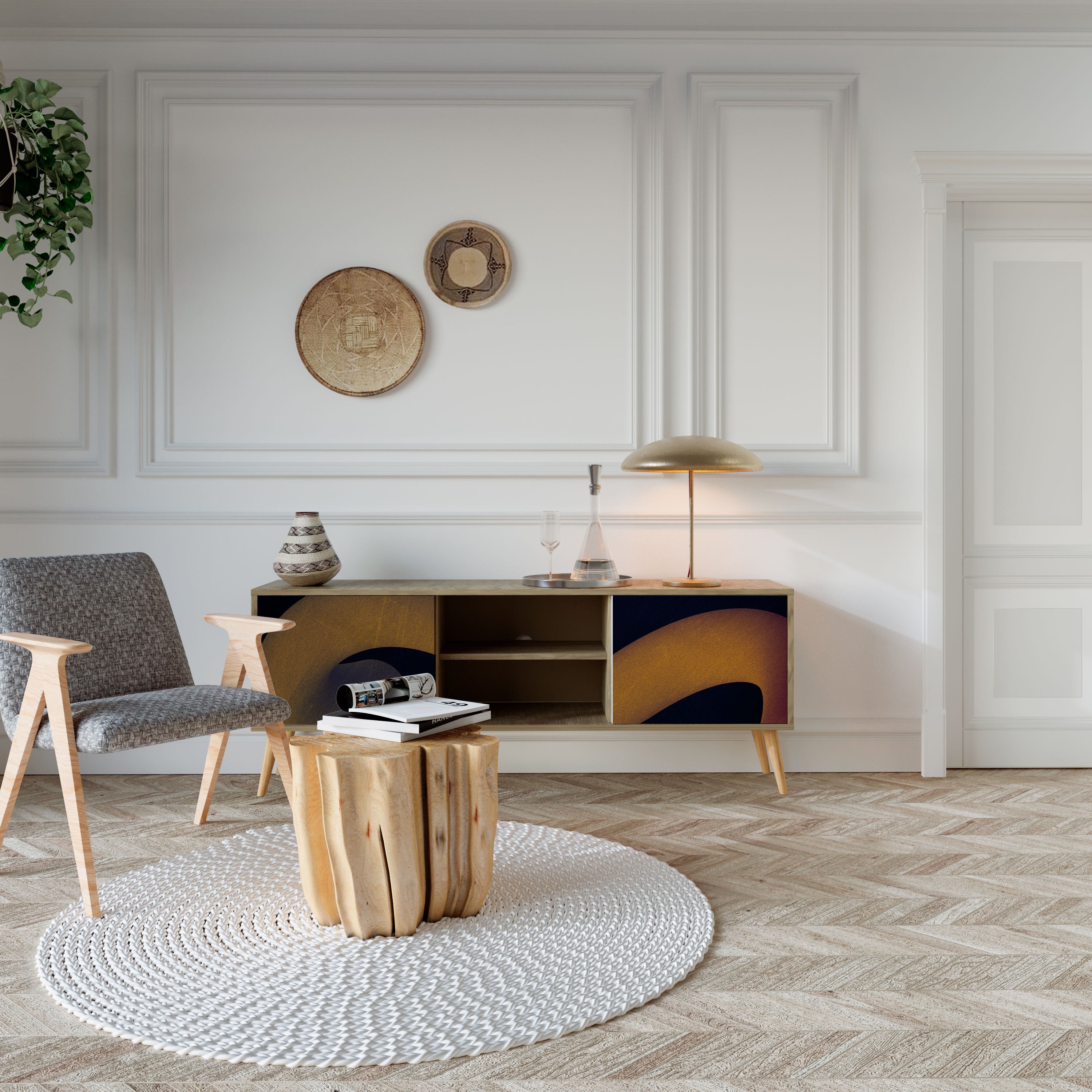 HOLLOW TIME 2-türiges TV-Lowboard