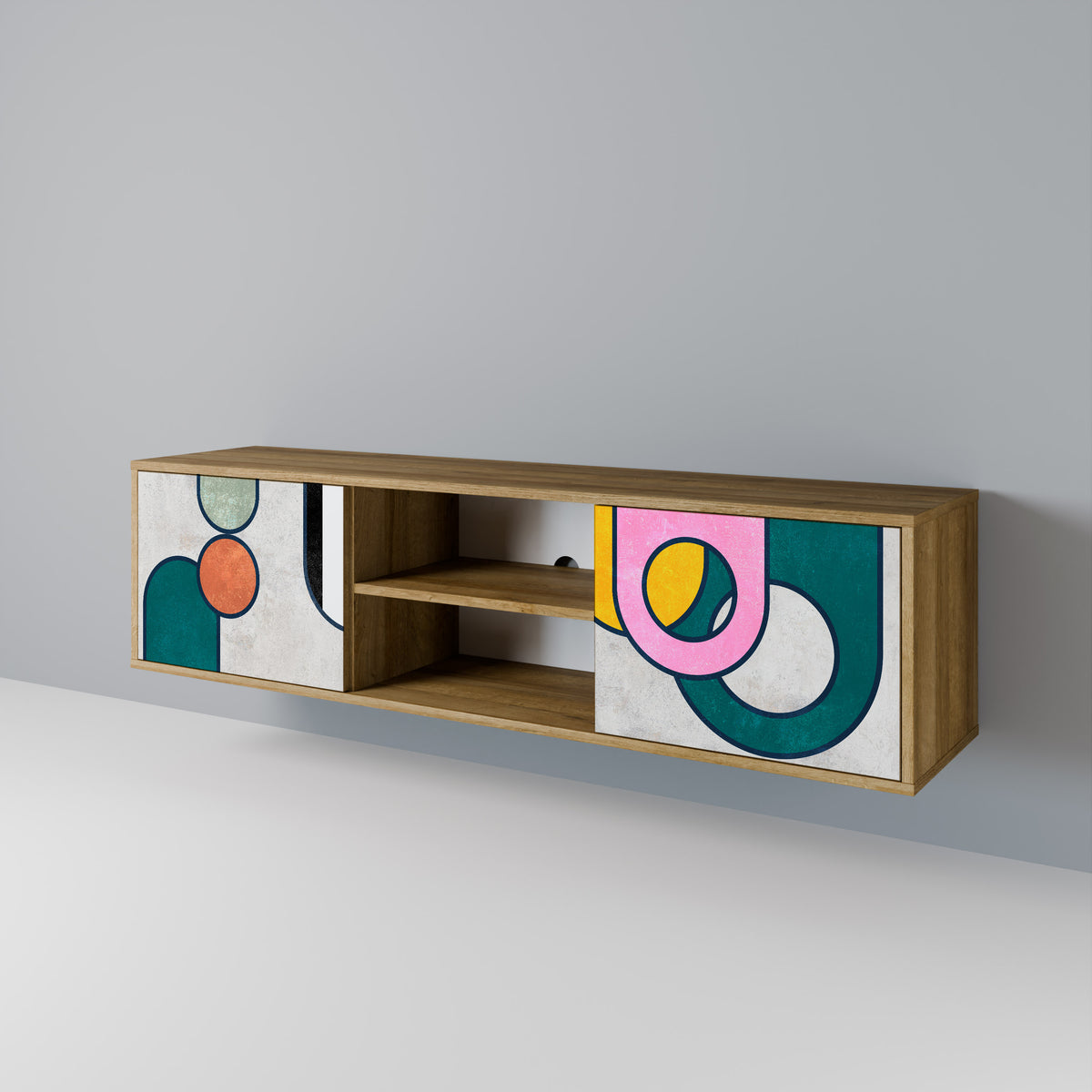 COOL STORY Mueble de TV de 2 Puertas