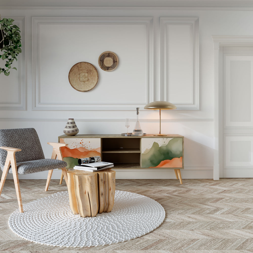 WATERCOLOUR PEAKS 2-türiges TV-Lowboard