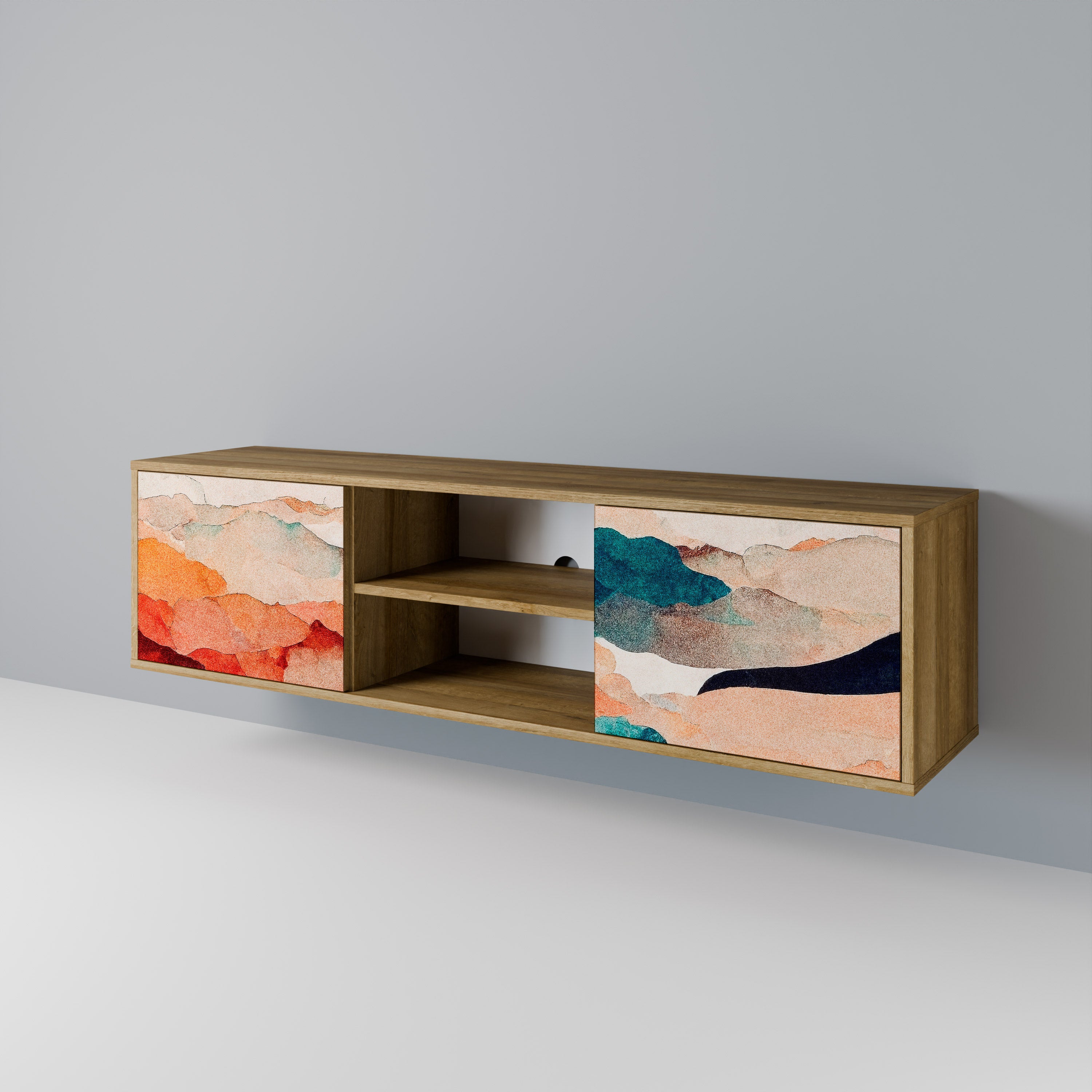 ABSTRACT LANDSCAPE 2-türiges TV-Lowboard