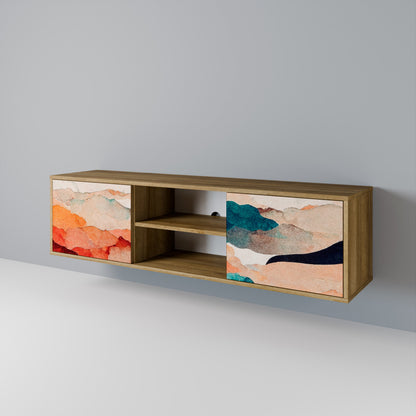 ABSTRACT LANDSCAPE Mueble de TV de 2 Puertas