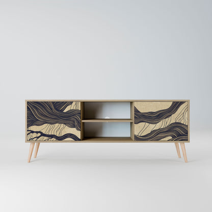 UNIFIED FRAGMENTS 2-Door TV Stand in Oak Effect