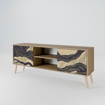 UNIFIED FRAGMENTS 2-Door TV Stand in Oak Effect